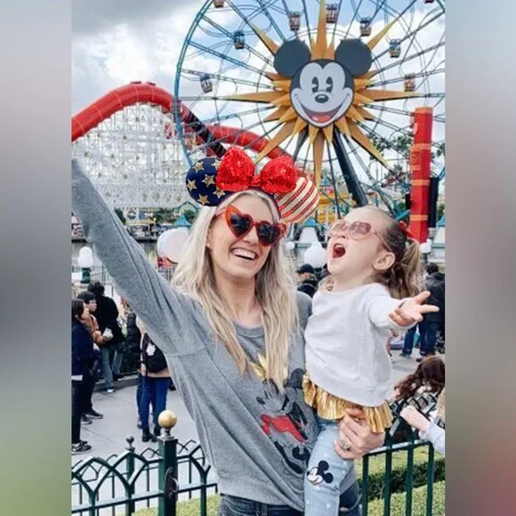 ⚡️2/$55~Disney Parks Stars & Stripes Americana Mouse Ears Headband NWT - Picture 6 of 11